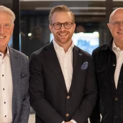 Mats Dahlström, Fredrik Kjell och Lennart Hagberg - ägartrio på HusmanHagberg AB