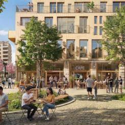 Nya Solna Torg Walk the room. Illustration: Alecta Fastigheter