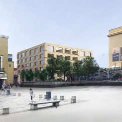 Konstnärliga i centrala Göteborg. Skiss: Tham & Videgård