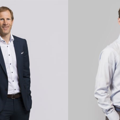 Jesper Swedenborg, Affärschef Stockholm nord och Martin Sandgärde, Affärschef Stockholm city. Foto: Vasakronan