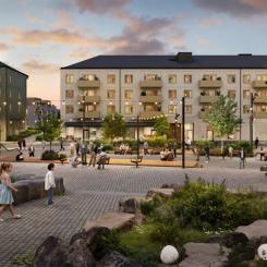 Illustration över Viby Upplands-Bro. Pressbild: Genova