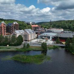 Stadsutvecklingsområdet Mölnlycke Fabriker. Pressbild: Wallenstam