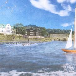 Sehlhall har fått bygglov för ett nytt vård- och omsorgsboende i Södra Lännersta i Nacka kommun. Illustration: Sehlhall